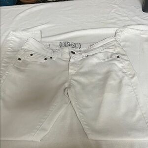 SO Women's Skinny White Jeans